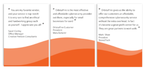 OrbitalFire Cybersecurity Customer and Partner Testimonials