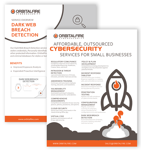 OrbitalFire Cybersecurity Dark Web Breach Detection service