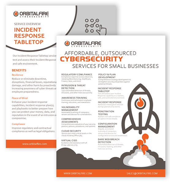 OrbitalFire Cybersecurity Incident Response Tabletop Services