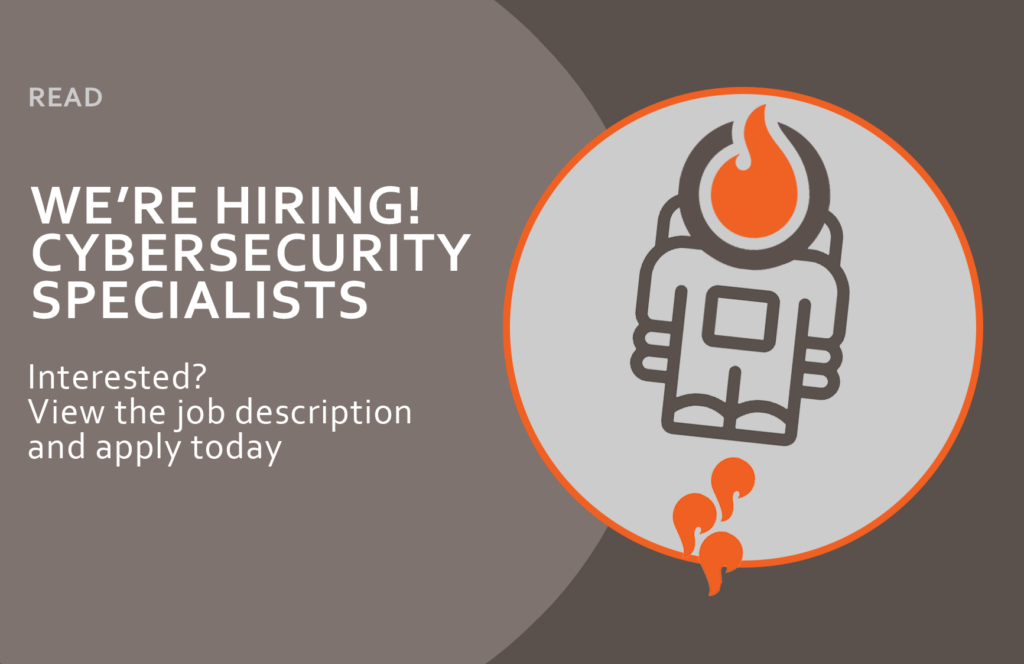 We're Hiring Cybersecurity Specialists