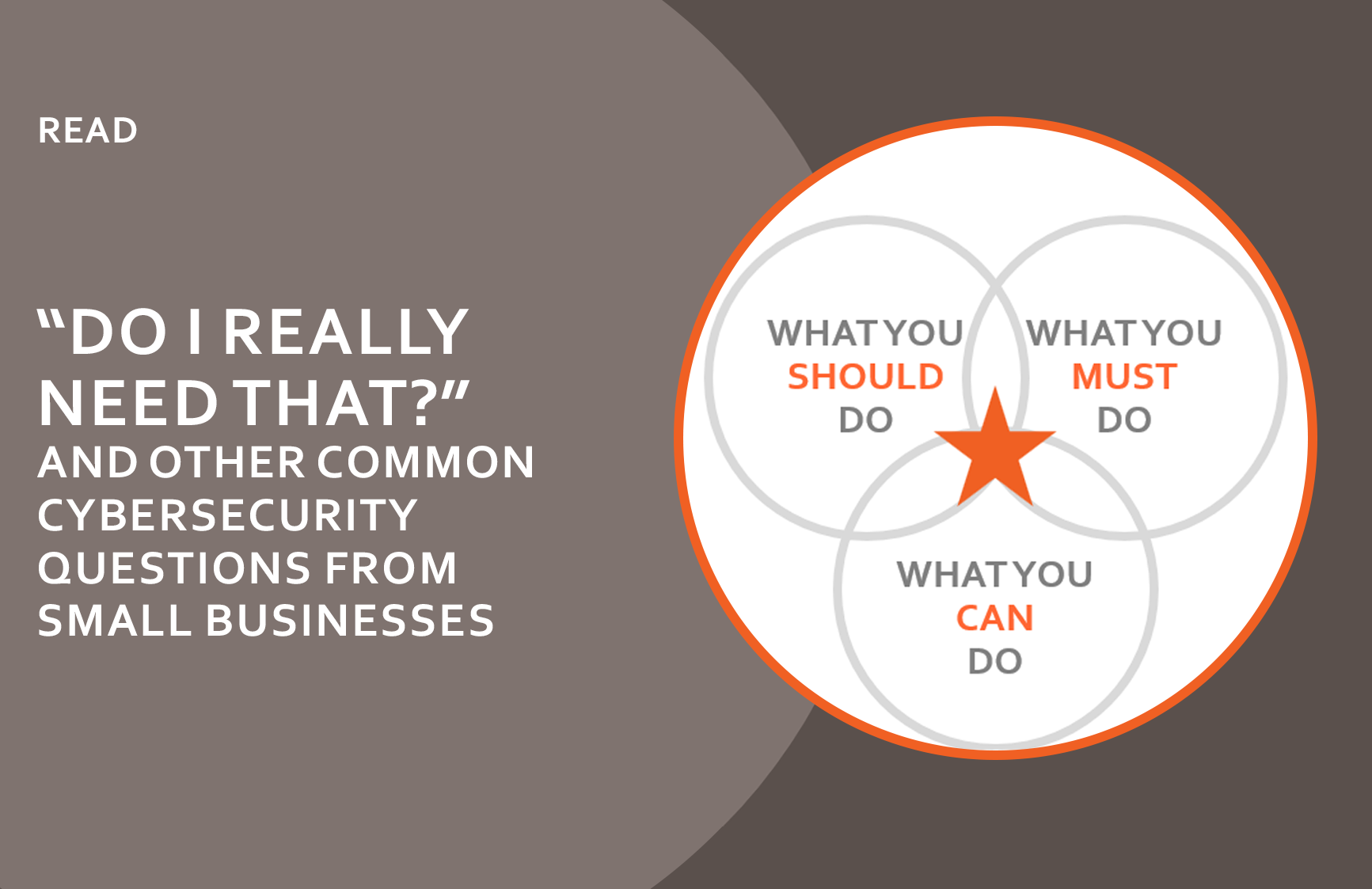 Do I Really Need That and Other Common Cybersecurity Questions from Small Businesses